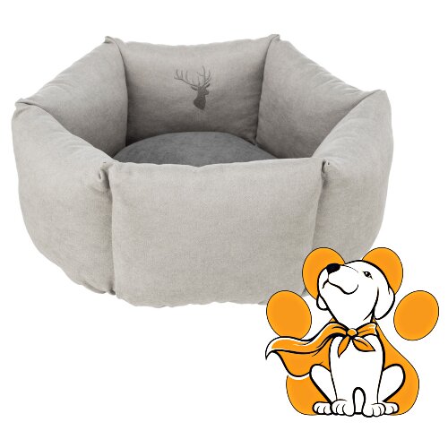 Trixie bed leni 55cm, okrugli sivi krevet za mačke i male pse Slike