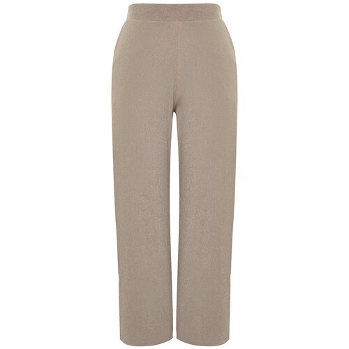 Trendyol Curve Brown Wide Cut Knitted Trousers Cijene
