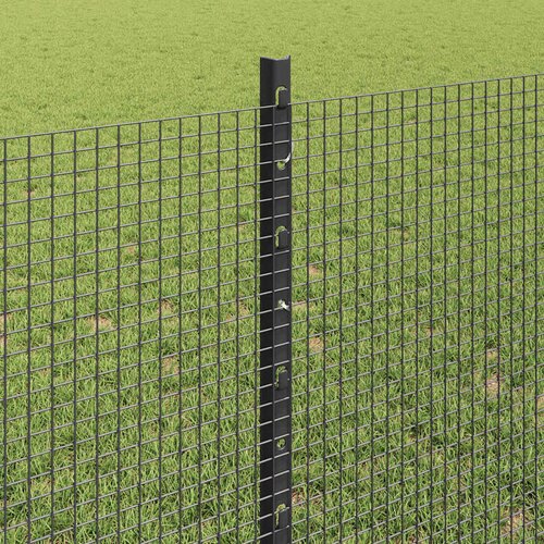  Zavarena žičana ograda s postom 50 x 0,8 m Siva Mreža Slike