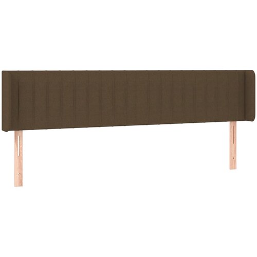  LED uzglavlje tamnosmeđe 203x16x78/88 cm od tkanine Slike