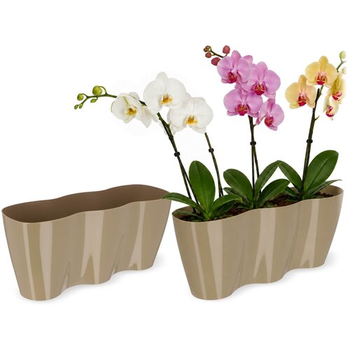 KADAX cvetlični lonec, cvetlični lonec, plastični cvetlični lonec, orhideja, 35 cm, bež, (5000346128) Cene