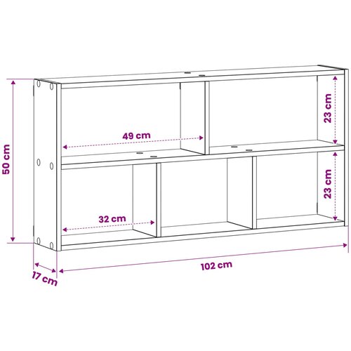  Polica na zidu Staro drvo 102 x 17 x 50 cm Konstruirano drvo Slike