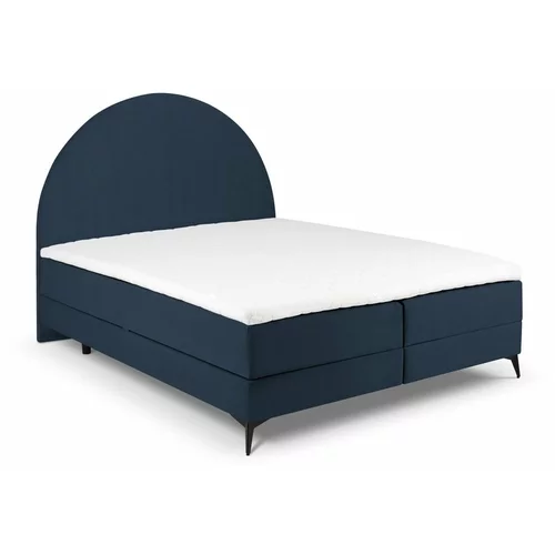 Cosmopolitan Design Tamnoplavi boxspring krevet s prostorom za pohranu 180x200 cm Sunrise -