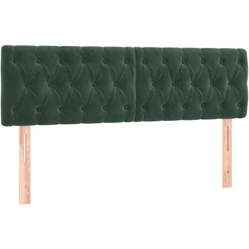 VidaXL Krevet s oprugama i madracem tamnozeleni 140x190 cm bar&amp;scaron;unasti Slike