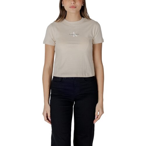 Calvin Klein Jeans Majice s kratkimi rokavi MONOLOGO BABY J20J223113 Bež Cene