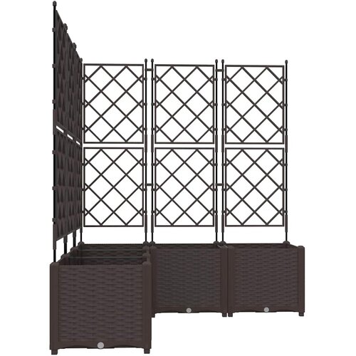  Vrtna saksija 5 pcs Smeđa 120 x 120 x 143 cm Plastika Slike
