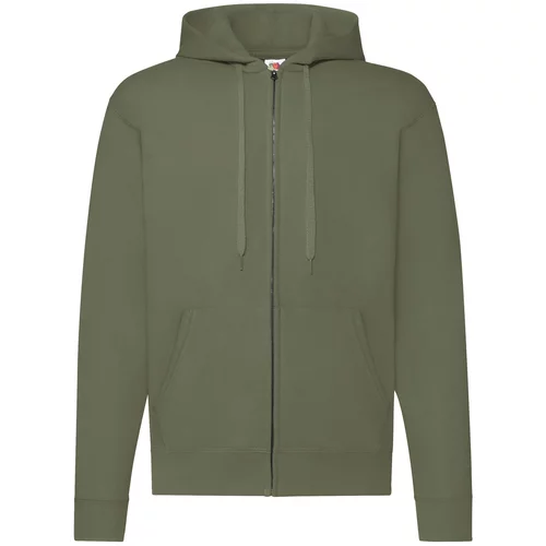 Fruit Of The Loom Olive Zippered Hoodie Classic