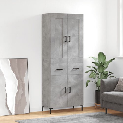  Visoka komoda siva betona 69,5x34x180 cm od konstruiranog drva Cijene