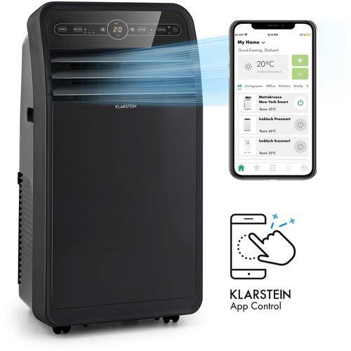 Klarstein Metrobreeze New York Smart 12k, prijenosna klima, 12000BTU / 3,5 kW, energetski razred A, daljinski upravljač Cene