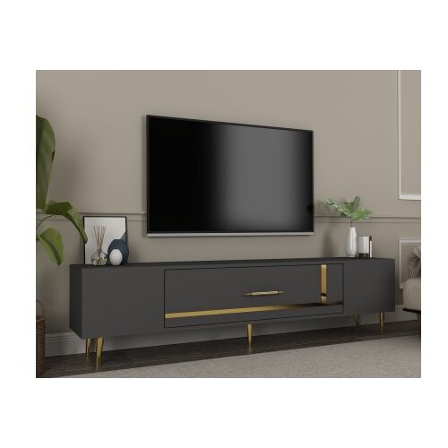 Hanah home tv polica Dekop1 anthracite gold Cene