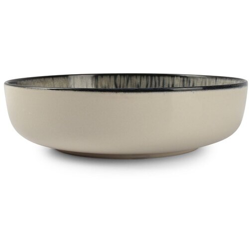 ONA Crni/krem dubok tanjur od kamenine &amp;oslash; 18,5 cm Gravel &amp;ndash; Slike