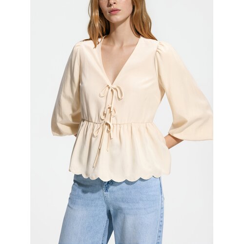 Reserved Bluza s liocelom - bež Cene