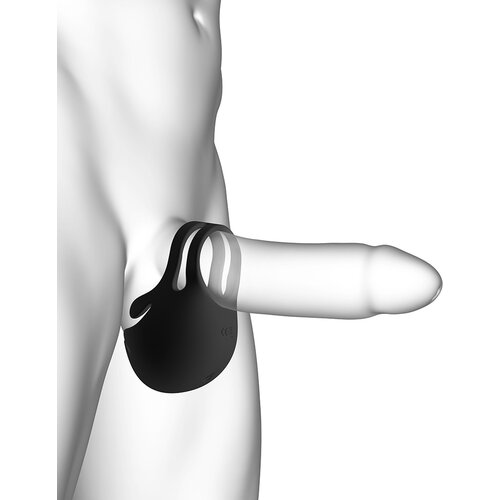 Dorcel Fun Bag Vibrating Cockring and Testicle Stimulator Black Cene