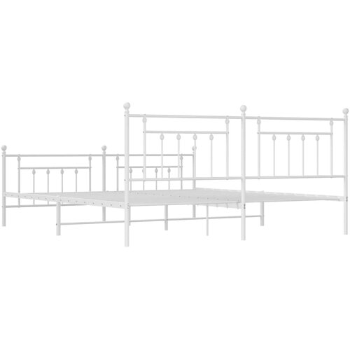  okvir kreveta uzglavlje i podnožje bijeli 200x200 cm Slike