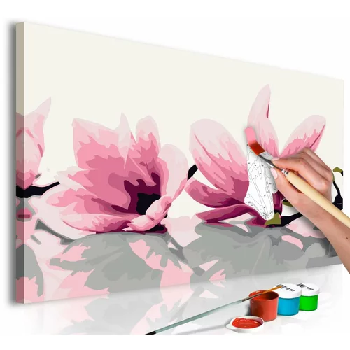  Slika za samostalno slikanje - Magnolia (White Background) 60x40