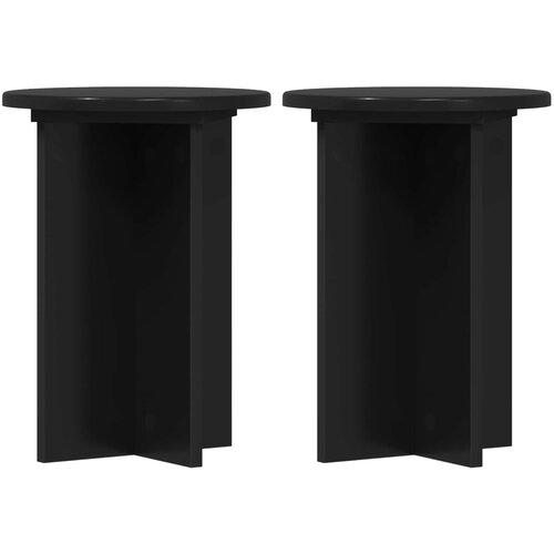  Stalak za biljke 2 pcs Crna &amp;Oslash;29,5 x 40 cm Konstruirano drvo Slike