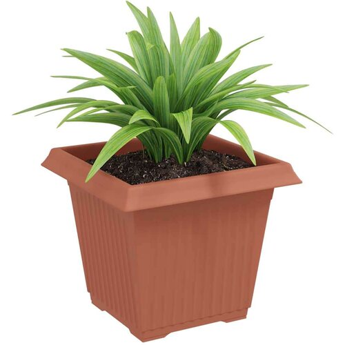  Kvadratna saksija za cvijeće 6 pcs Crvena cigla - Crvena cigla 33 x 33 x 26 cm 6 Slike