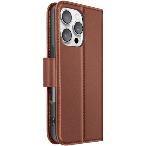 AVIZAR Denarnica etui za iPhone 16 Pro iz premium usnja s funkcijo stojala, Rjava, (5000190082) Cene