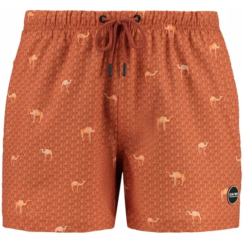 Shiwi Kratke kopalne hlače rjasto rjava / oranžna