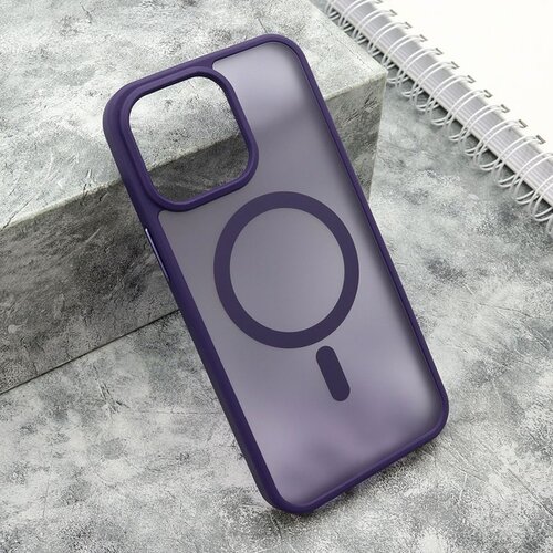 Maska silky magsafe matte za iphone 15 pro max/ ljubičasta Slike