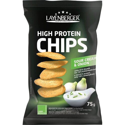 High Protein Chips - Sour Cream & Onion Cene