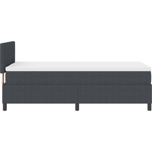 VidaXL Krevet s podnicom s madracem i LED-om tamnosivi 80x200 cm Tkanina od žičane tkanine Slike
