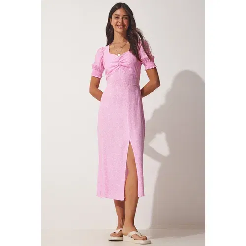 Happiness İstanbul Dress - Pink - Wrapover
