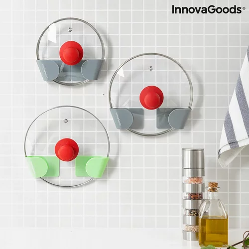 InnovaGoods Set 3 ljepljiva držača za kuhinjske poklopce Smarack