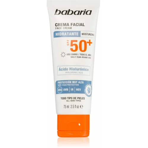 Babaria Sun Face vodoodporna krema za sončenje za obraz SPF 50+ 75 ml