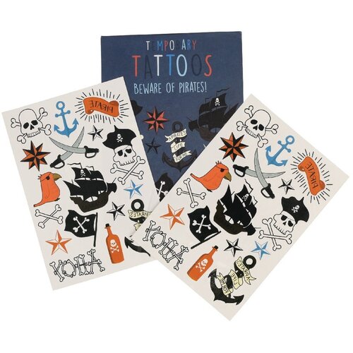 Rex London 2 seta privremenih tetovaža Beware Of The Pirates Slike