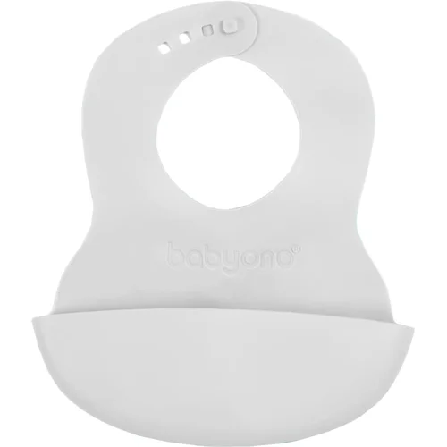 BabyOno Be Active Soft Bib slinček Grey 6 m+ 1 kos