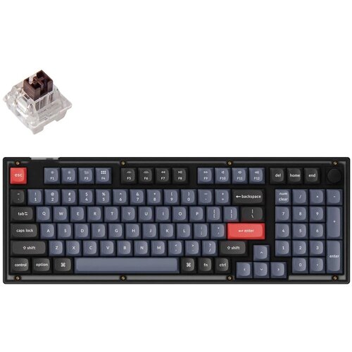 KEYCHRON V5 QMK Mehanska Tipkovnica / Matirana črna barva / K Pro Brown / V5-C3, (22108691) Slike
