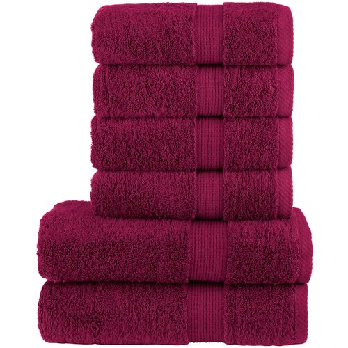  6-dijelni vrhunski set ručnika SOLUND bordo 600 gsm Cijene