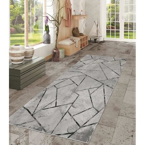  Staza sa gumenom podlogom 80x200cm - Geometric sivi, SH-026 Cene
