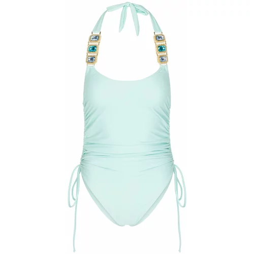 Moda Minx Jednodijelni kupaći kostim tirkiz / pastelno plava / zlatna
