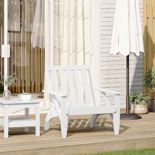 VidaXL Garden Adirondack Chair White 75x77x77 cm masivni les bor Slike