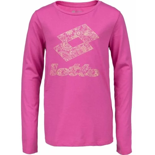 Lotto SMART G III TEE LS JS Majica za djevojčice s dugačkim rukavima, ružičasta, veličina