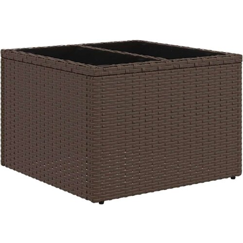 VidaXL 8-dijelni set vrtnih sofa s jastucima smeđi od poliratana Slike