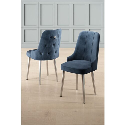 Hanah home Newa - Anthracite, Chrome AnthraciteChrome Chair Set (4 Pieces) Cene