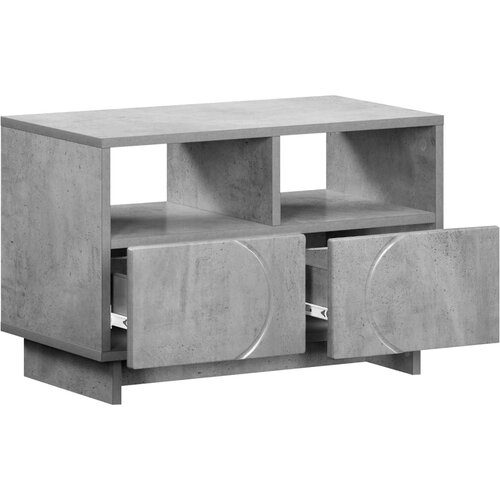  TV stalak 60 x 34.5 x 40 cm Betonska siva Konstruirano drvo Slike