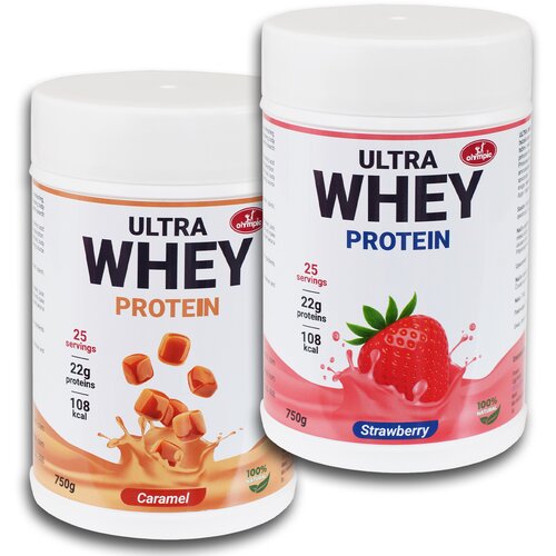 Olympic Whey Protein Ultra, Jagoda i Karamela, 750 g, 2 komada Slike