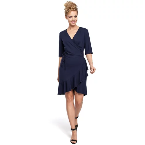 Made Of Emotion Woman's Dress M294 Navy Blue