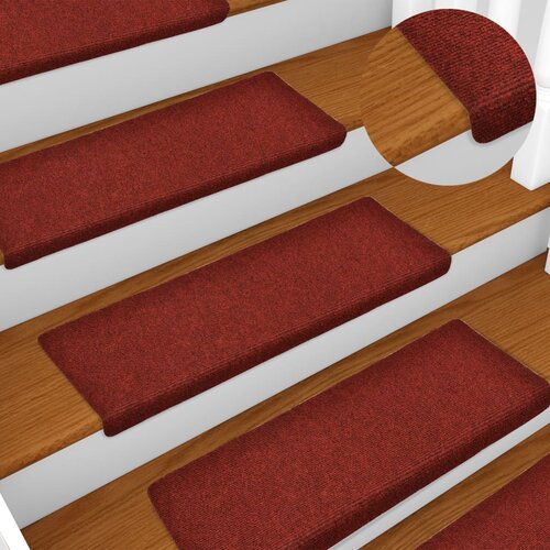 vidaXL Otirači za stepenice 5 kom bordo 65 x 25 cm prošiveni Cijene