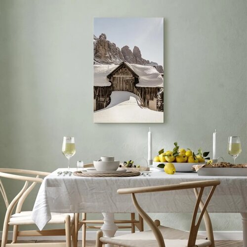  Slika - Winter in the Dolomites (1 Part) Vertical 60x90 Na talijanskom platnu Slike