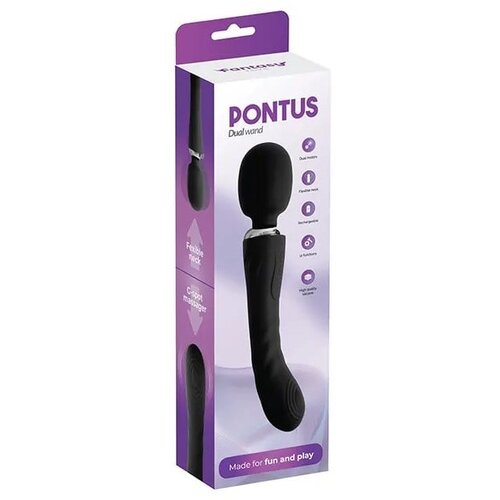 Dupli Wand vibrator | Pontus Dual Black Cene