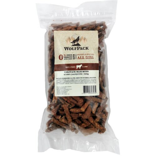 WolfPack pribolj&amp;scaron;ek maxi bites - jagnjetina - 500 g Slike