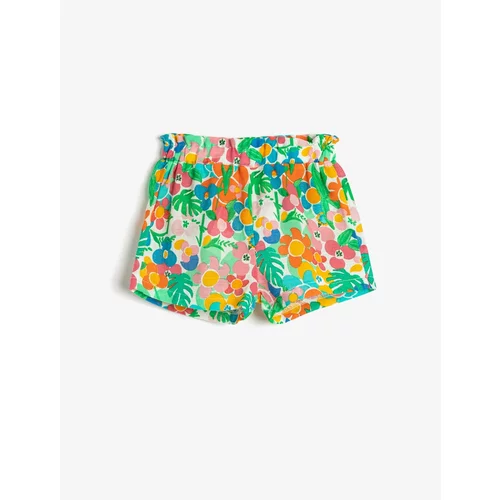 Koton Floral Shorts Elastic Waist