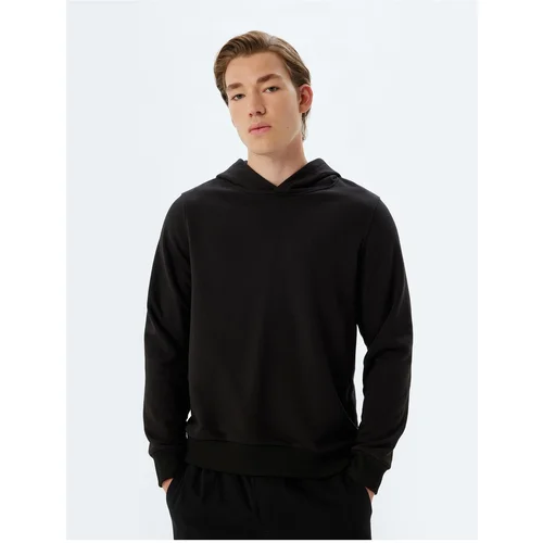 Koton Basic Cotton Long Sleeve Hooded Sweatshirt