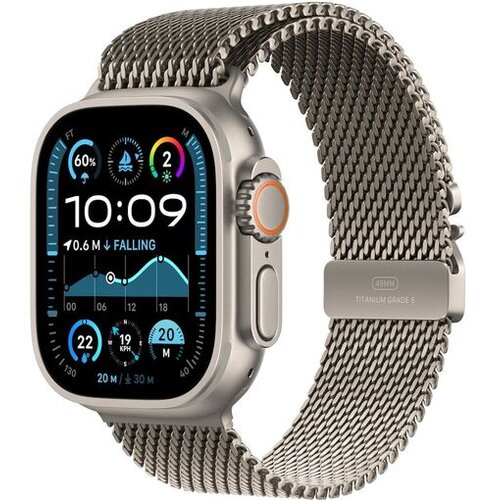 Apple watch Ultra2 v2 cellular 49mm natural titanium case with milanese loop Cene