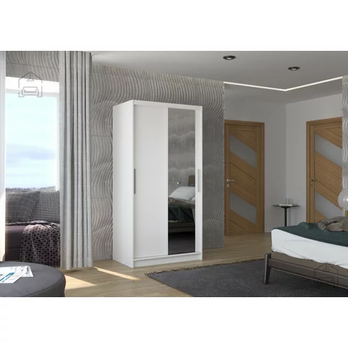 ADRK Furniture Garderobna omara z drsnimi vrati Baros - 100 cm
